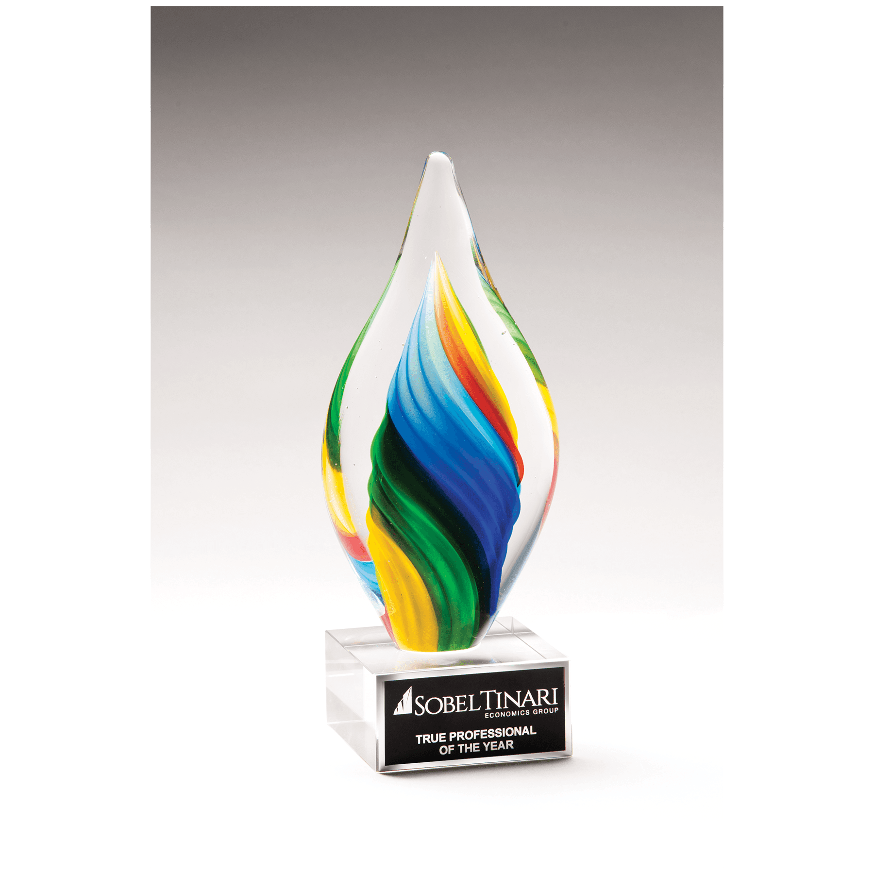 Rainbow Twist Art Glass