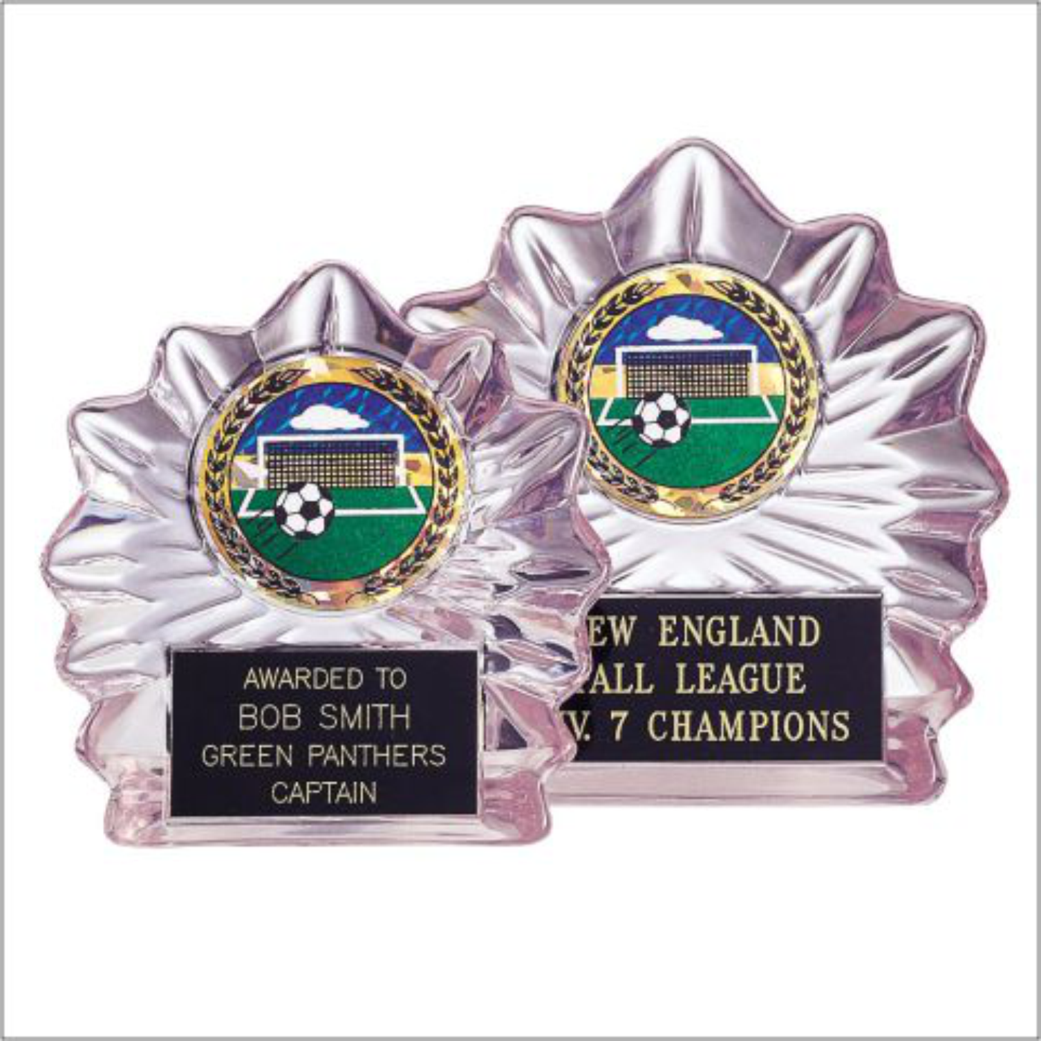 Clear Flame with Insert and Engraving