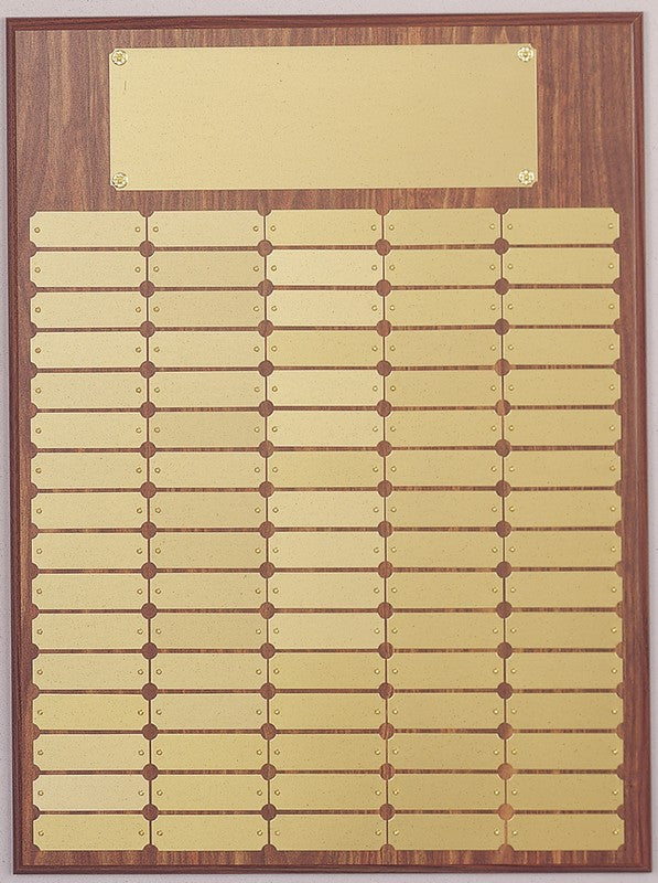 80 Plated Walnut Finish Perpetual Plaque