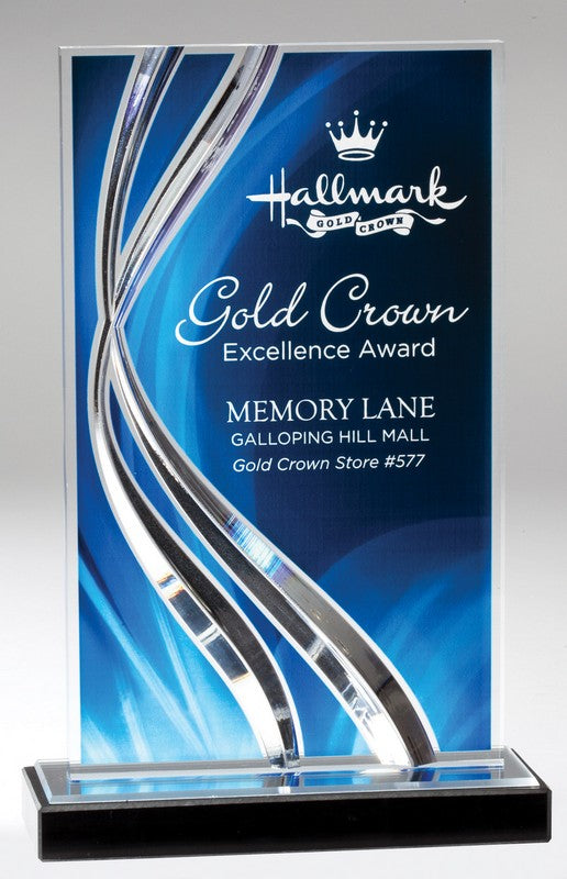 Swirl Acrylic Award - 3 Color Options