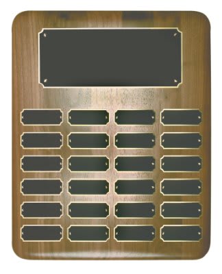 Elliptical Edge Walnut Perpetual Plaques - 3 sizes