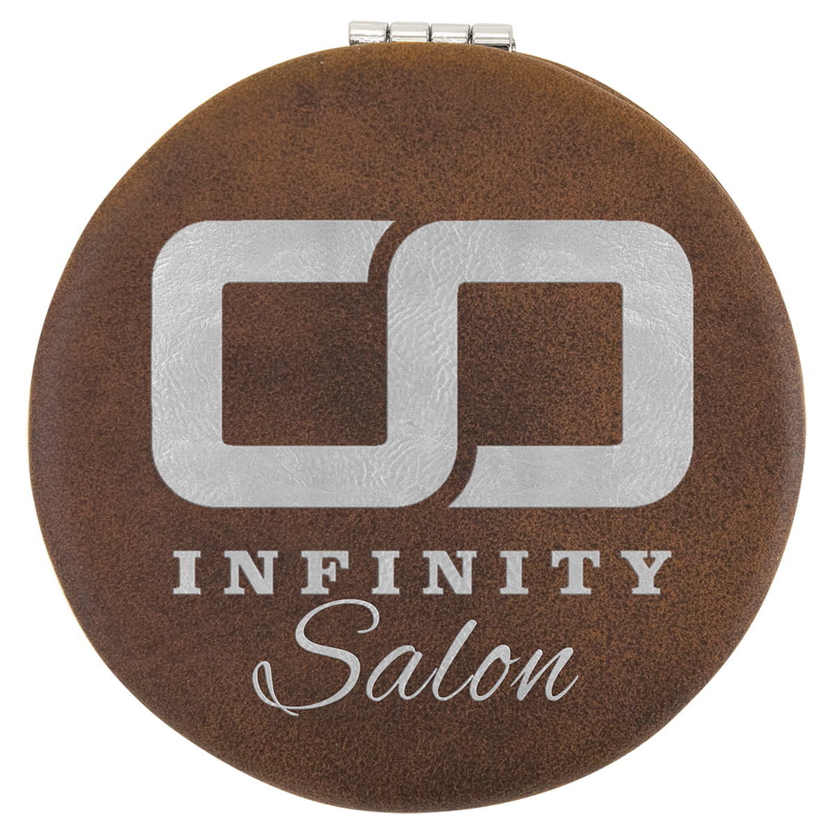 2 1/2" Laserable Leatherette Compact Mirror