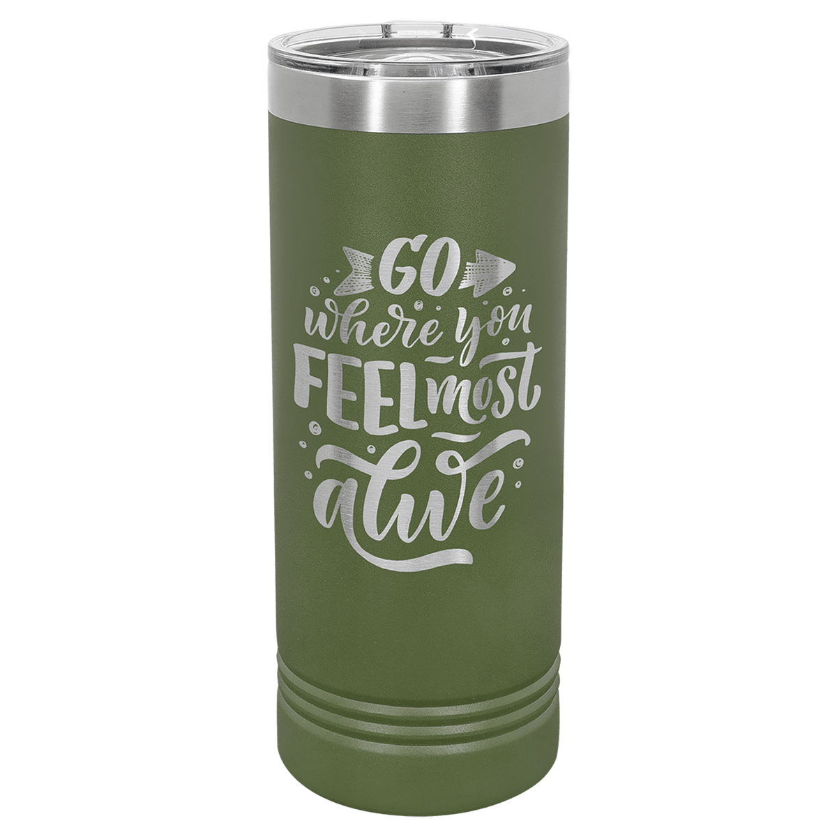 22 oz. Stainless Steel Skinny Tumbler with Slider Lid