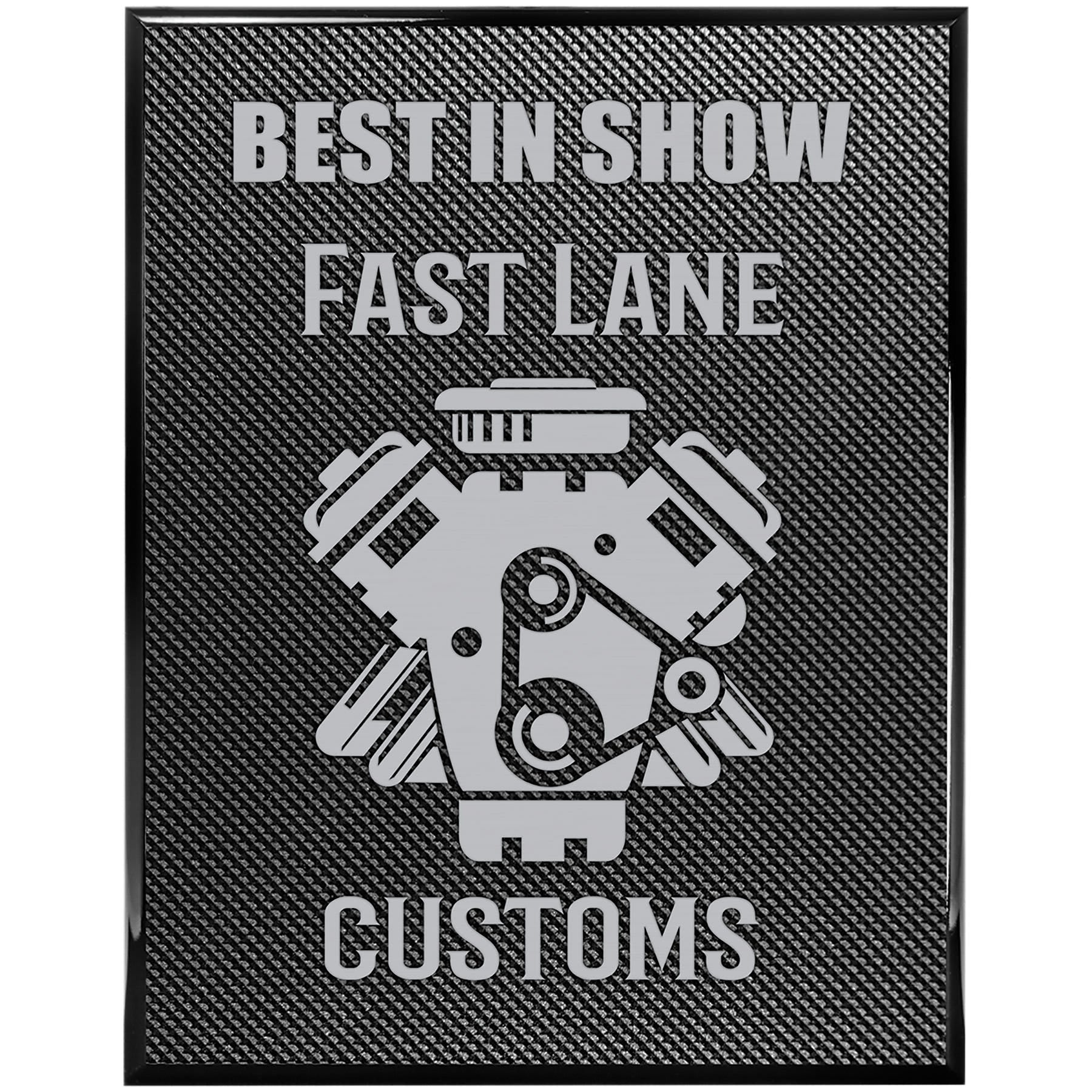 Piano Finish Carbon Fiber Plaques - 6 Sizes