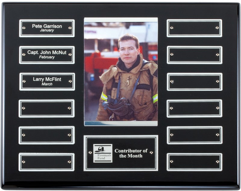 13 Plated Ebony Perpetual Plaque with Photo
