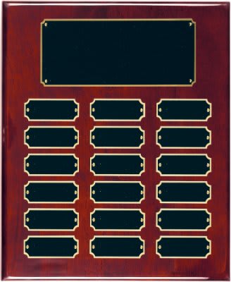 Rosewood Piano Perpetual Plaques with Notched Corner Plates - 7 Options