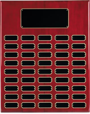 Rosewood Piano Perpetual Plaques with Notched Corner Plates - 7 Options