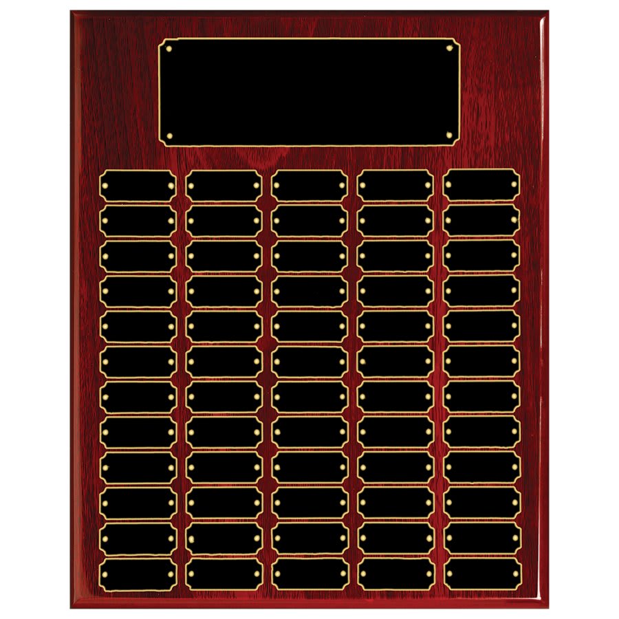 Rosewood Piano Perpetual Plaques with Notched Corner Plates - 7 Options