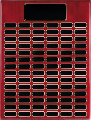 Rosewood Piano Perpetual Plaques with Notched Corner Plates - 7 Options