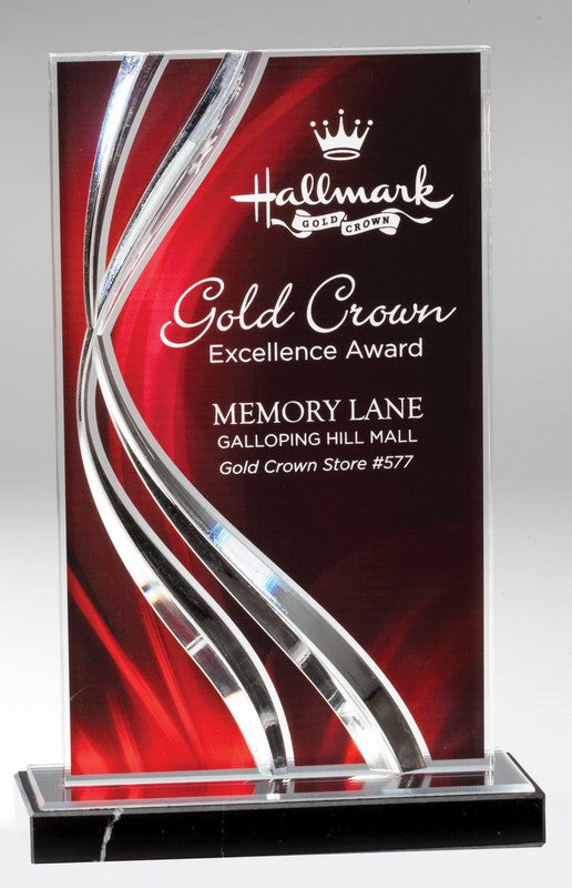 Swirl Acrylic Award - 3 Color Options